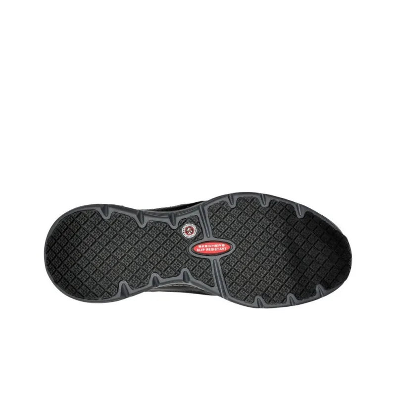Skechers Work Non-slip Wear-resistant Impact-resistant High-Top Outdoor Shoes Men's Black Red-4