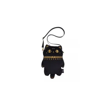 The British Museum Polyester Cell Phone Shoulder Bag Women's Black Yellow