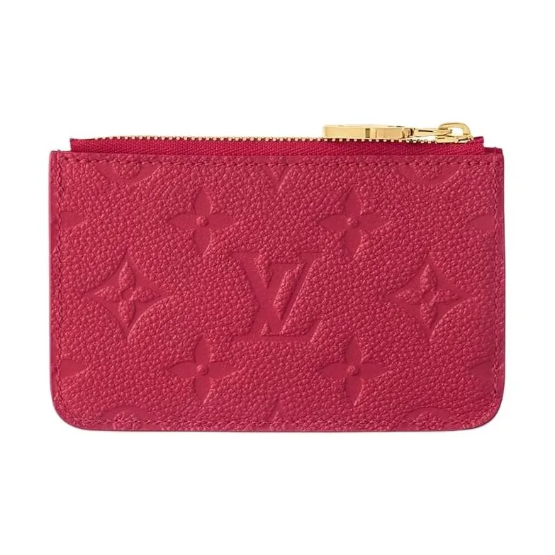 LOUIS VUITTON Romy Leather Card Holder Women's Red-1