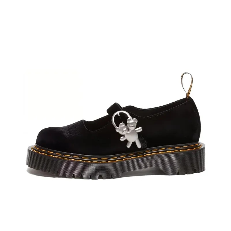 Dr.Martens Addina Bex X Heaven By Marc Jacobs Velvet Shoes 'Black' Women's-0