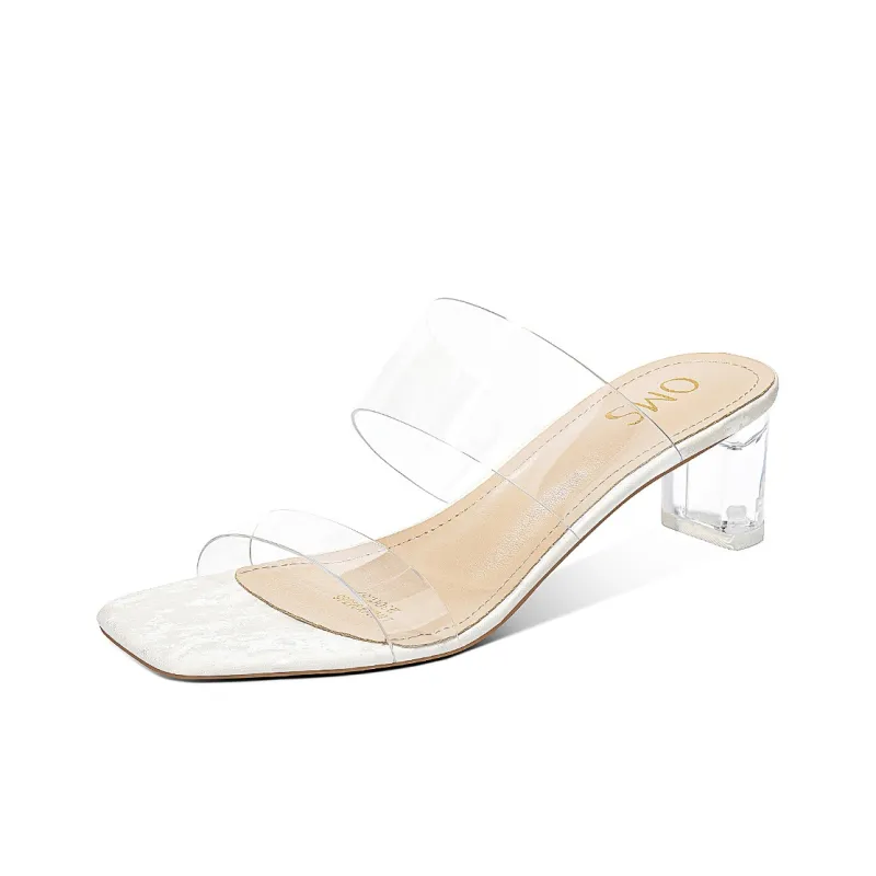 OMS Slide Slippers Women's Beige/Nude/Silver-0