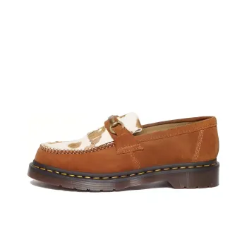 Dr.Martens Adrian Snaffle Hair On Cow Print Kiltie Loafers 'Pecan Brown'