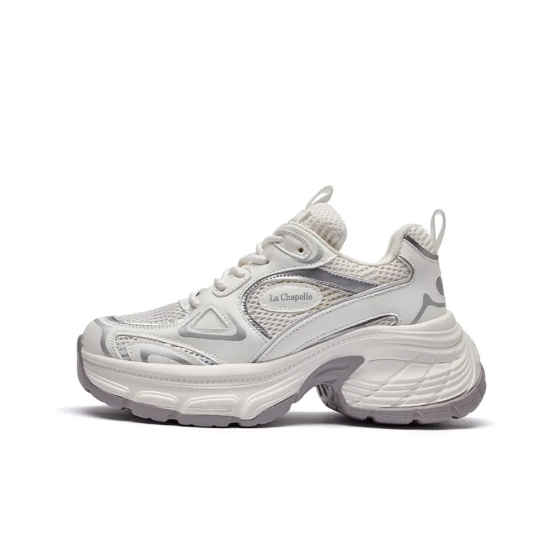La Chapelle Breathable Height Increase Low Top Chunky Sneakers Women's-0