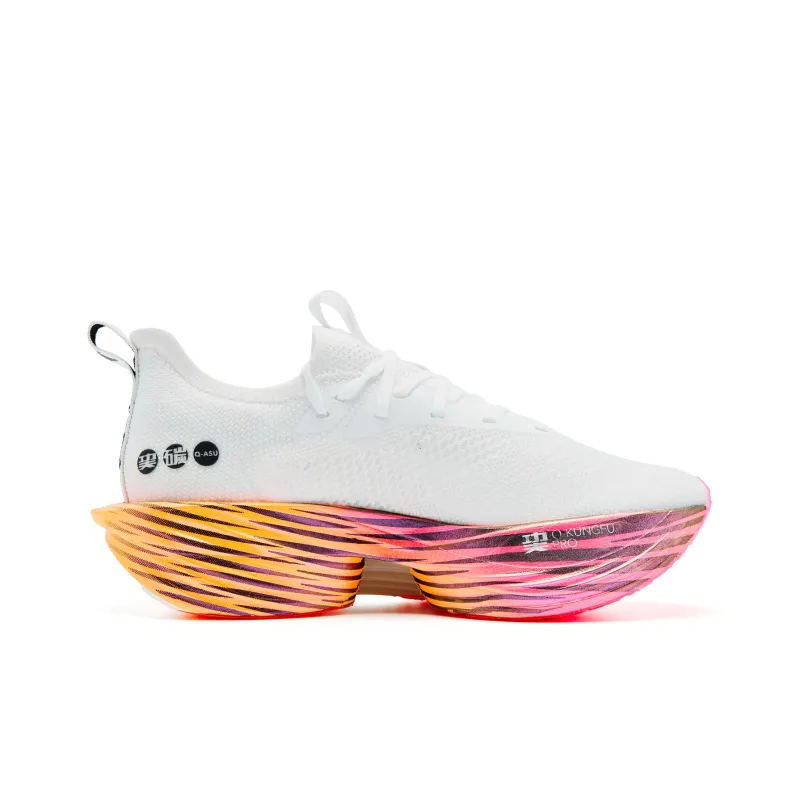 QIAODAN Flying Shadow PLAID 1.5 Running Shoes Women's Low Top Jordan White Neon Pink-1
