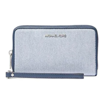 MICHAEL KORS Jet Set Denim Wallet Large Size Women's Denim Blue
