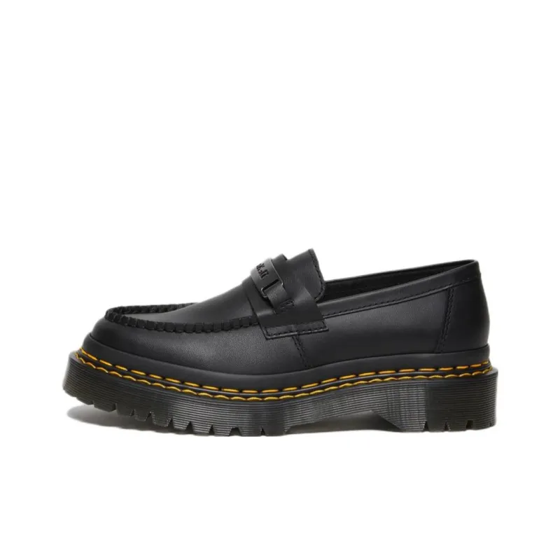 Dr.Martens Penton Bex Double Stitch Leather Loafers 'Black Poly Rip Stop + Element'-0