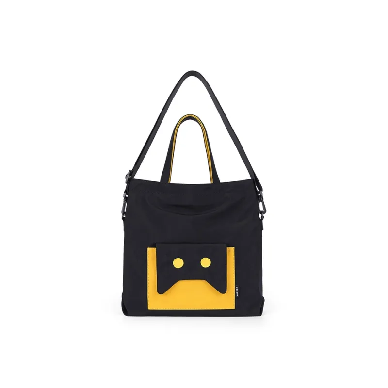 NOXXON Nylon Shoulder Bag, Crossbody Bag, Handbag Women's Obsidian Black-1