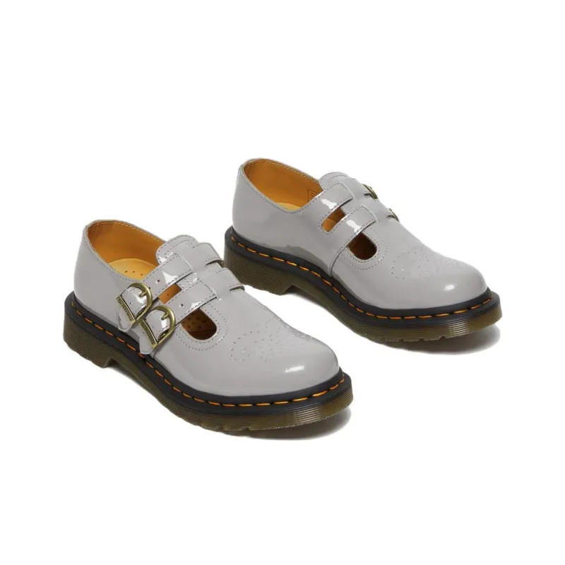 Dr.Martens 8065 Patent Leather Mary Jane 'Grey' Women's-2