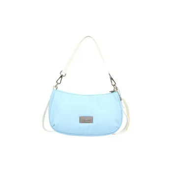 Doughnut Nylon Shoulder Bag Women's Clear Blue