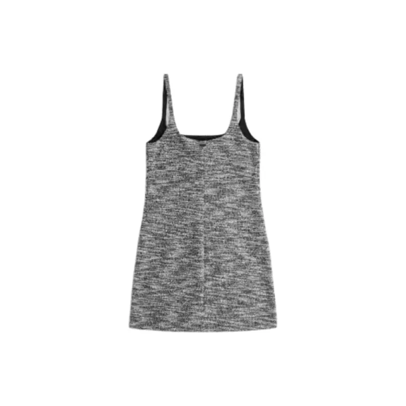 KITH Women's 2024 Summer Collection SS24 Capri Tweed Mini Dress Slip Dresses Women's Black-1
