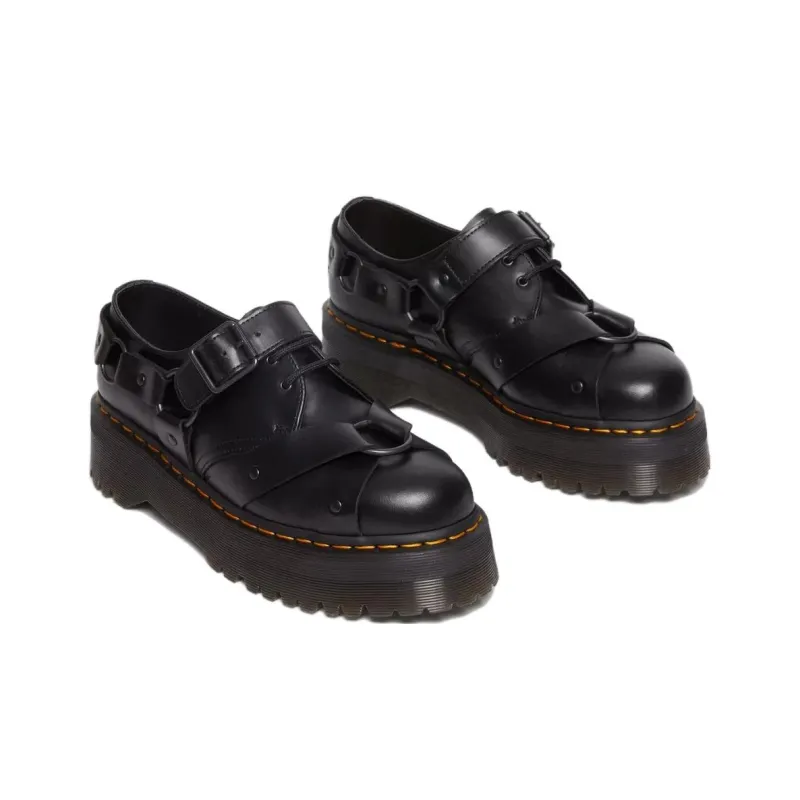 Dr.Martens 1461 Harness Leather Platform Shoes 'Black'-2