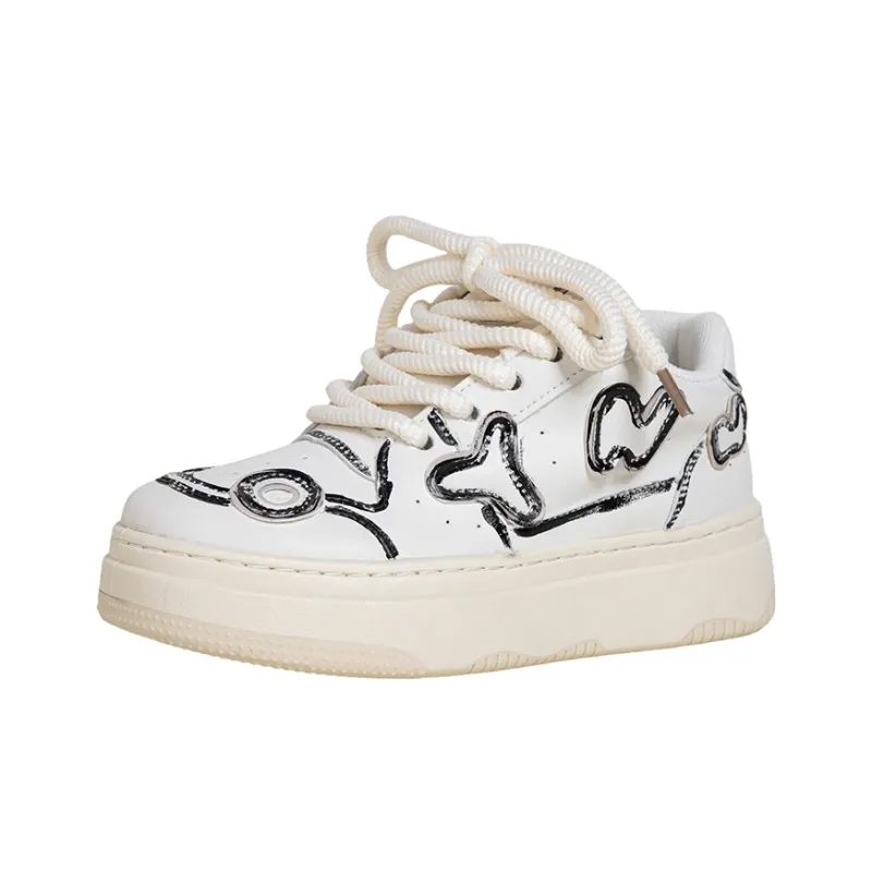 OYNN Young Baby Series Skateboard Shoes Women's Low Top Black-2