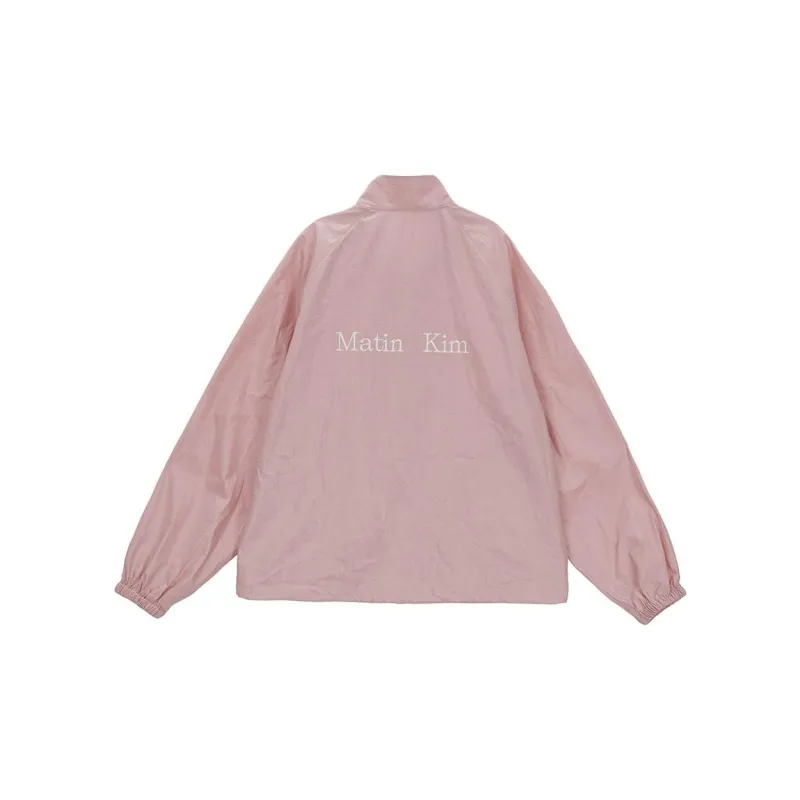MATIN KIM Logo Coating Jacket-1