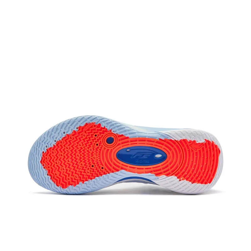 QIAODAN FE2.0 Gulf Low-Top Q-KUNGFU TURBO Basketball Shoes Men's Glacier Blue Shiny Orange-4
