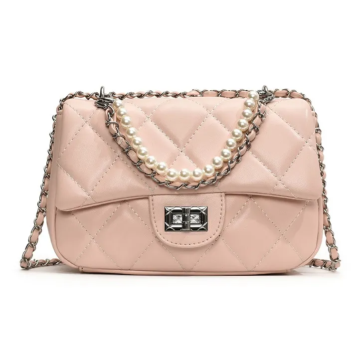 Bywhich PU Shoulder Bag Crossbody Bag Regular Women's Black/White/Pink/Silver-2