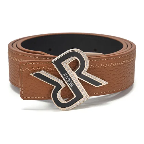Bottega Veneta Double Sided Cut Out Decoration Pin Buckle Leather Belts Unisex Brown Width 3cm