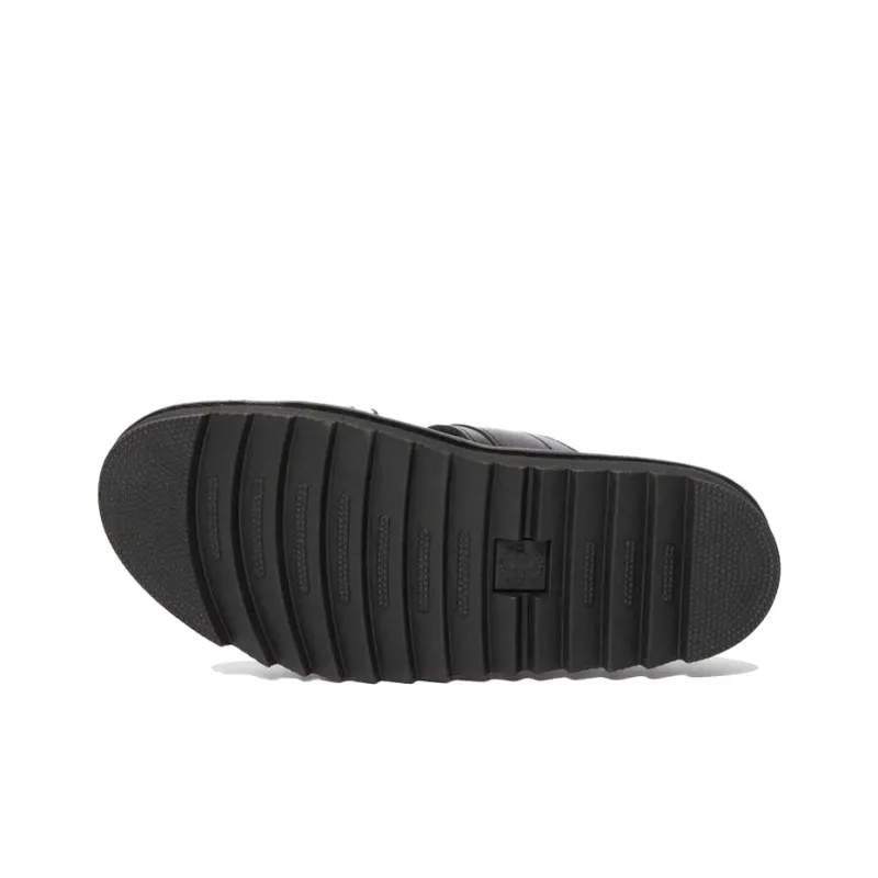 Dr. Martens Myles Brando Leather Buckle Slide Sandal Black-3