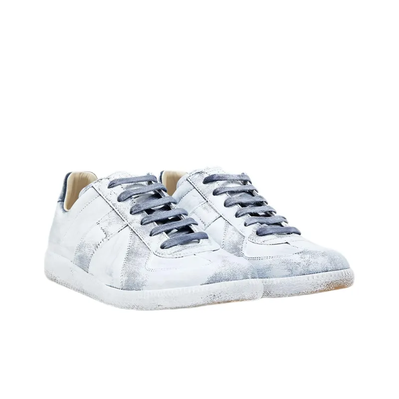 Maison Margiela Paint Effect Lace Up Sneakers Women's-2
