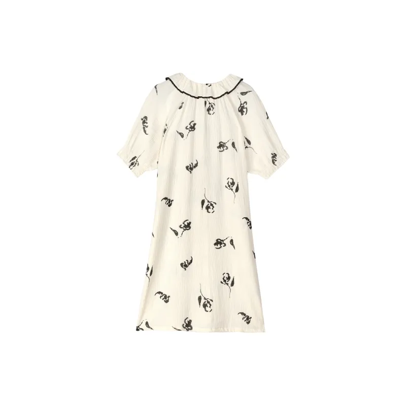 XUANZHITING Nightgown Women's Light Apricot-1