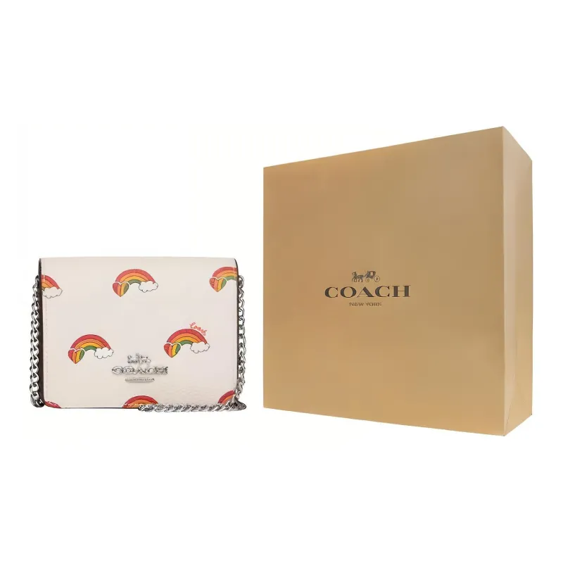 COACH Cow Leather Wallet, Handbag, Crossbody Bag, Shoulder Bag Women's White-3