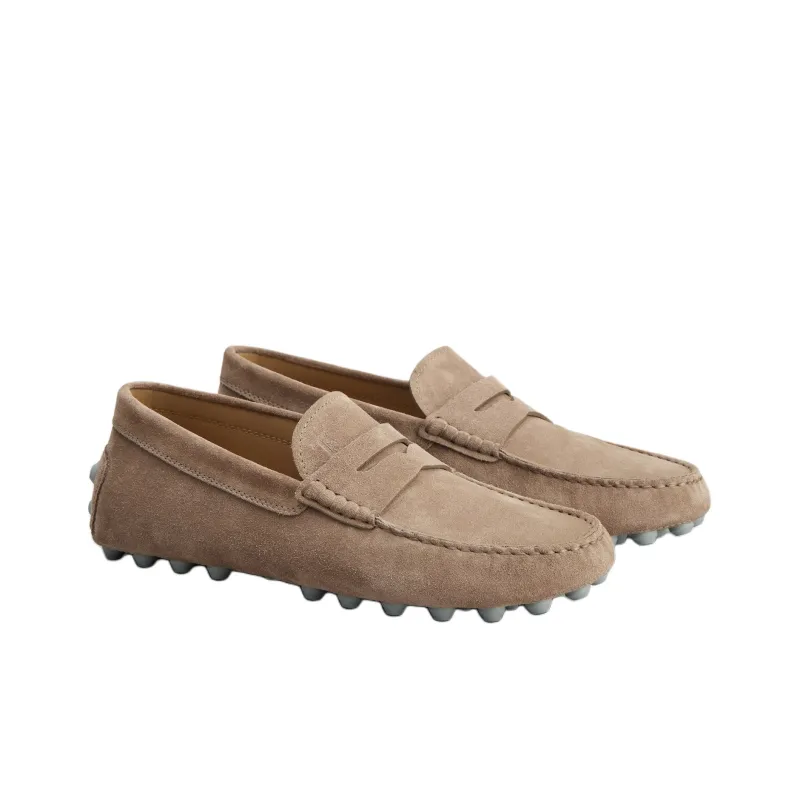 TOD'S Gommino Beanie Shoes Men's Beige-2