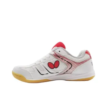 Butterfly LEZOLINE Anti Slip Wear Resistant Breathable Lightweight Coverage Low Top Training Shoes Unisex White Red