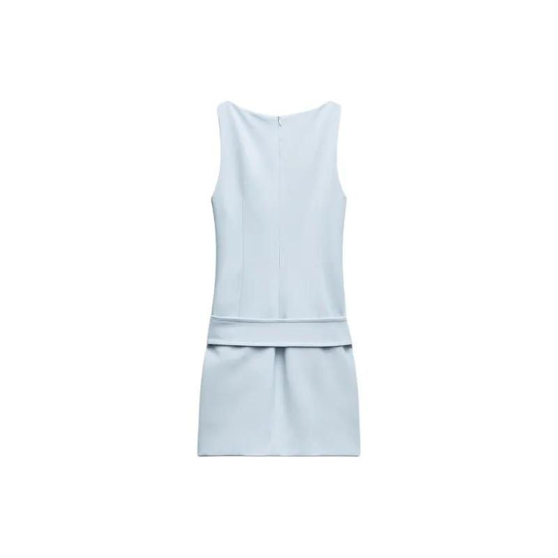 ZARA Sleeveless Dress Women's Dark Blue-1