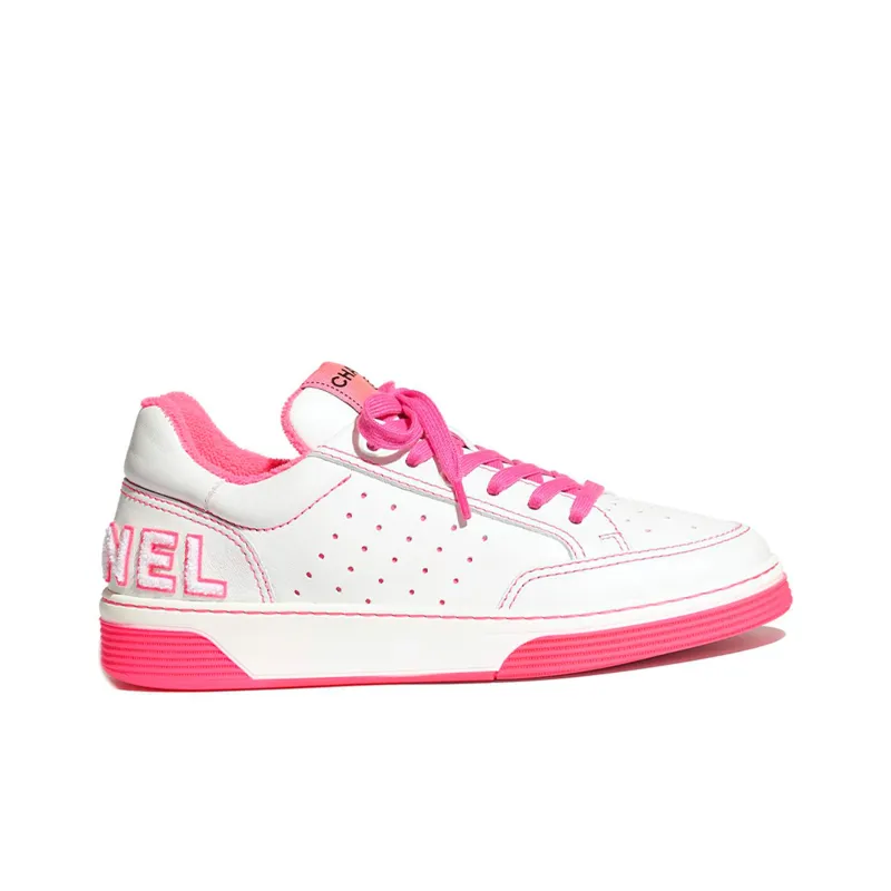 CHANEL Sneaker White Fuchsia Women's-1