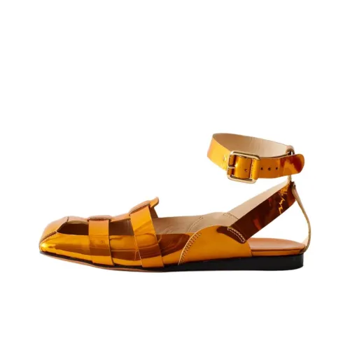 TIBI Pablo Casual Single Shoes Women's Gold Orange