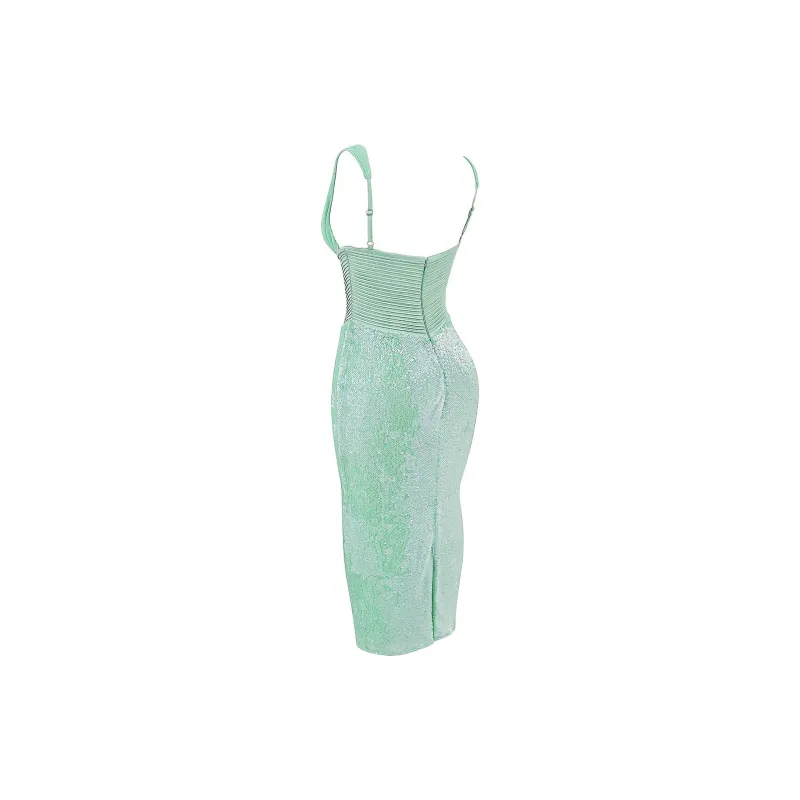 HOUSE OF CB THALA Slip Dress Women's SEAFOAM/Seafoam Green-8