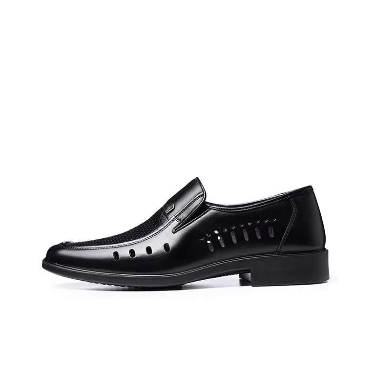 LAORENTOU Dress Shoes Men Low Top Black-0