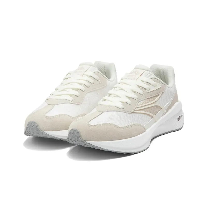 361° Long Wind 4 Wear Resistant Low Top Casual Shoes Men's White Beige-2