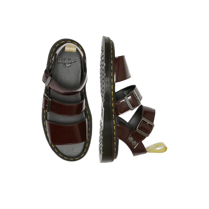 Dr.Martens Vegan Gryphon Stylish Sandals Women's Red Brown-3