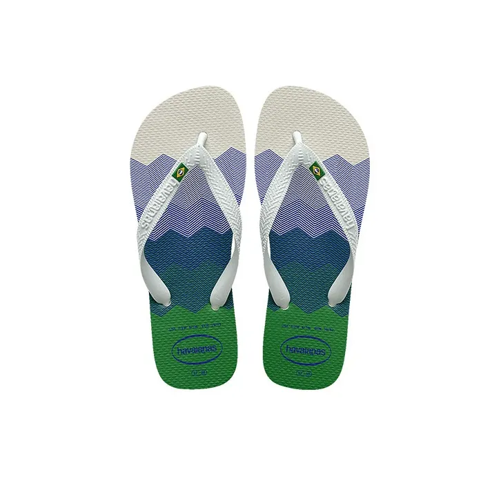 Havaianas Rubber Sole Abrasion Resistant Slip Resistant Quick Drying Flip Flops Unisex Emerald Green-4