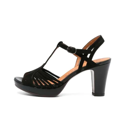 iron MIHARA Elenja Strap Sandals 7cm Women's Black