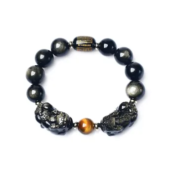 ASTAR HADES Obsidian Jade Bracelets Men's