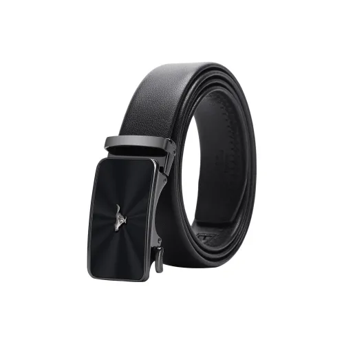 SEPTWOLVES Automatic Buckle Elastic Pants Belt Leather Belts Men's Width  3.5cm