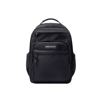Shouldcat Backpack Polyester Regular Unisex Black/Gray/Gray & Pink/Khaki/Ecru/Purple