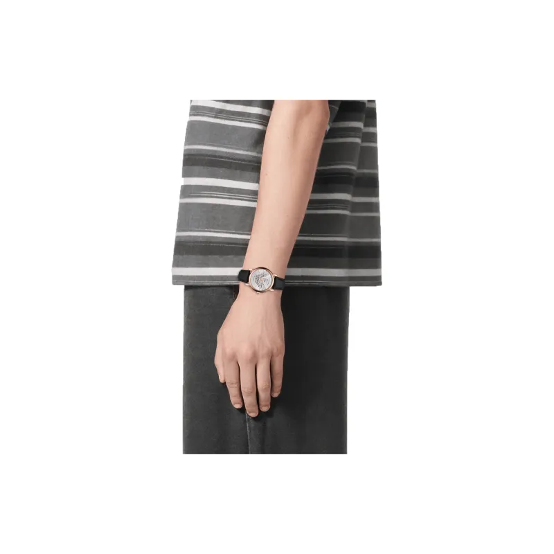 EMPORIO ARMANI Wrist Watch Automatic Mechanical Movement Leather Watch Bands Silver Dial Men's Watches-6