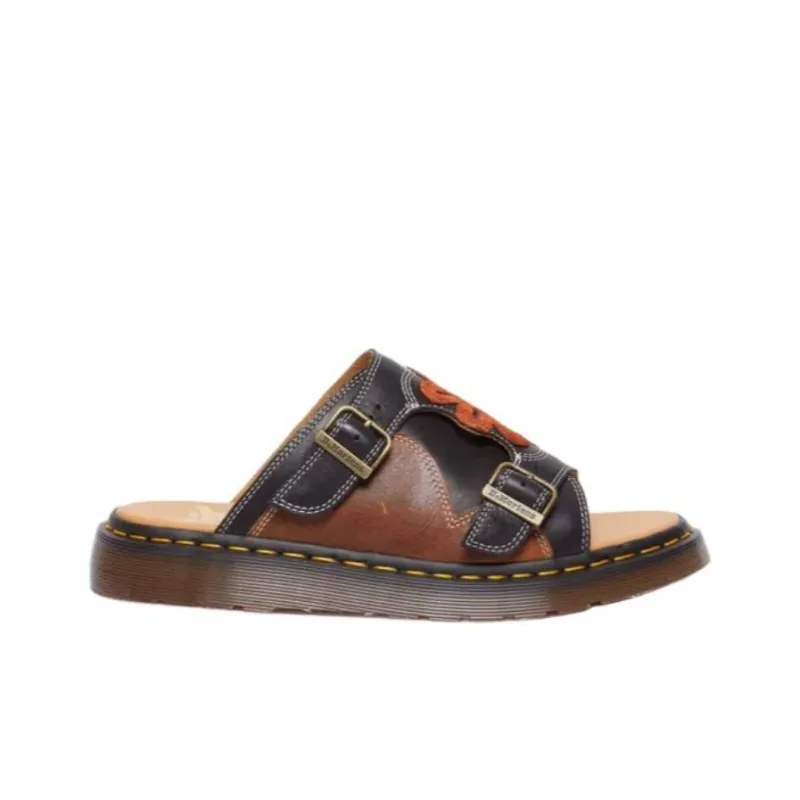 Dr.Martens Slip Resistant Abrasion Resistant Slide Slippers Unisex Brown-1