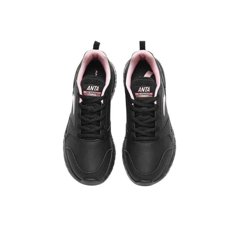 Anta Running Collection Shock Absorbers With Slip Resistant Features Low Top Running Shoes Women's Black Pink-2