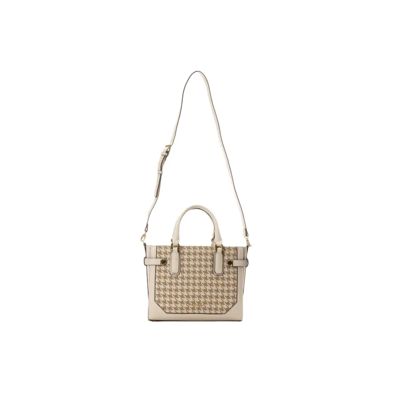 SAMANTHA THAVASA Cotton Synthetic Leather And Polyester Blend Handbag Women's White-1