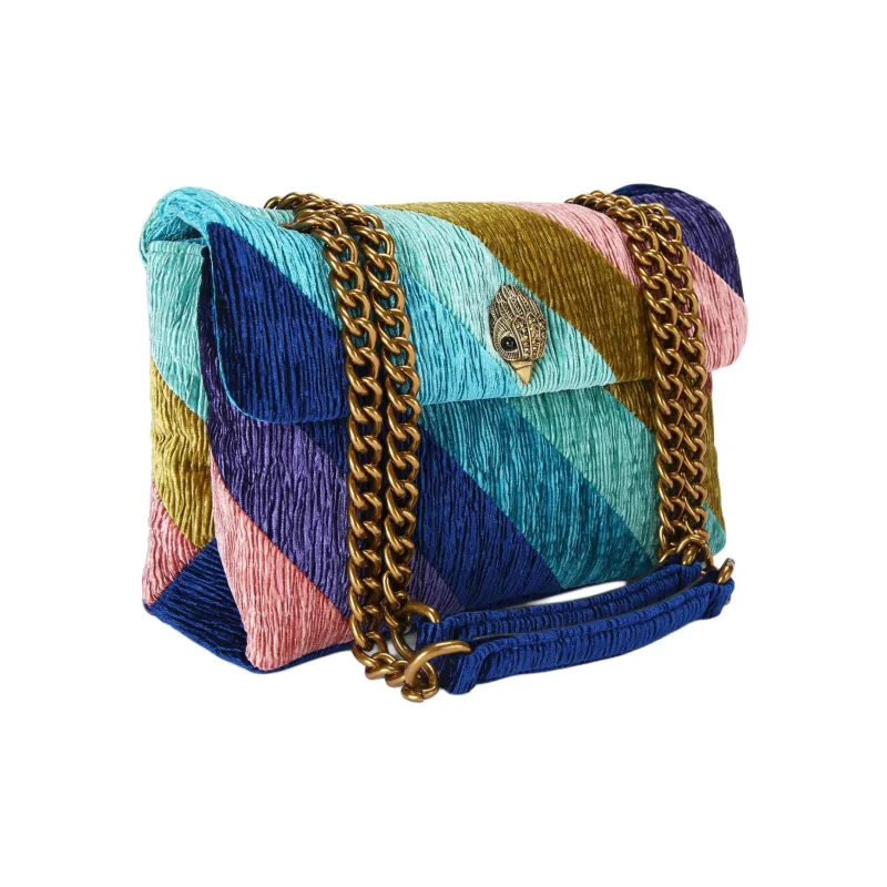 Kurt Geiger London Velvet Shoulder Bag Crossbody Bag Women's Blue & Multicolor-1
