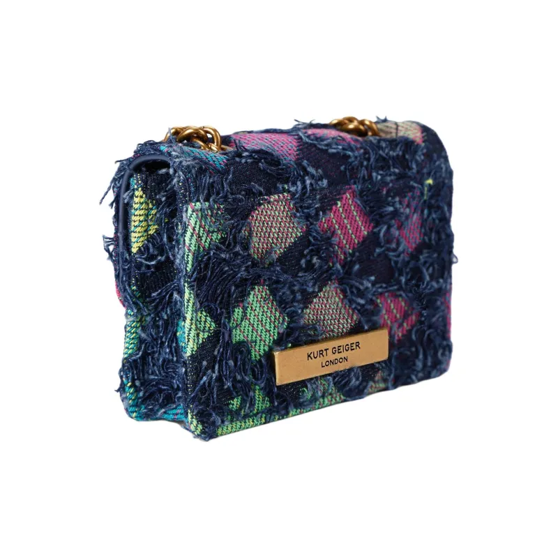 Kurt Geiger London Denim Shoulder Bag Crossbody Bag Micro Women's Green & Multicolor-1