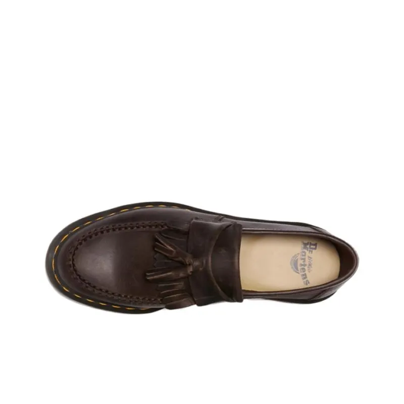 Dr.Martens Adrian Crazy Horse Leather Tassel Loafers 'Dark Brown'-2