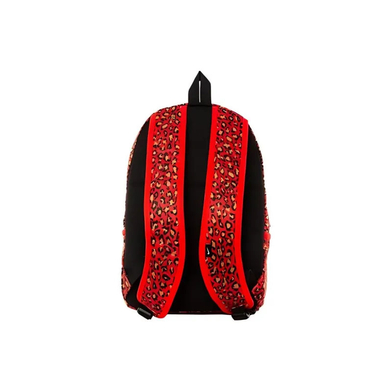 Nike Polyester Backpack Regular Unisex Red Leopard Print-3