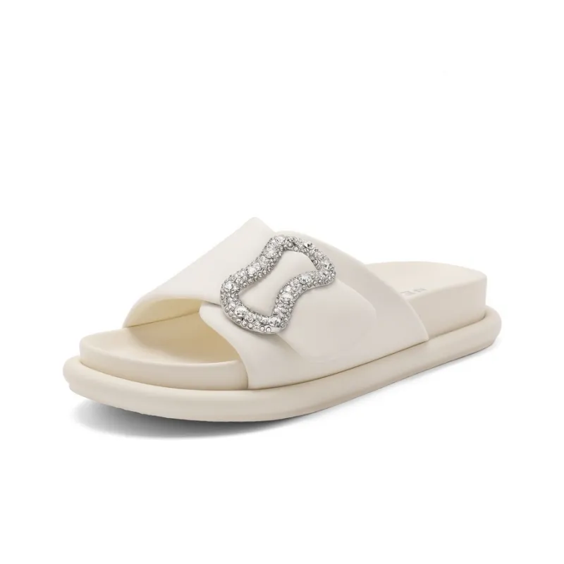 BELLE EVA Rhinestone Slip Resistant Abrasion Resistant Slide Slippers Women's-11