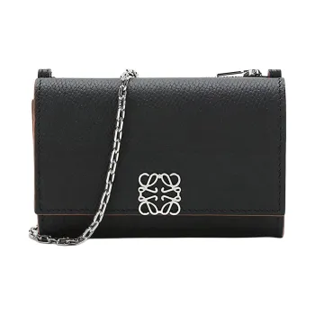 LOEWE Cow Leather Chain Bag, Shoulder Bag Women's Black