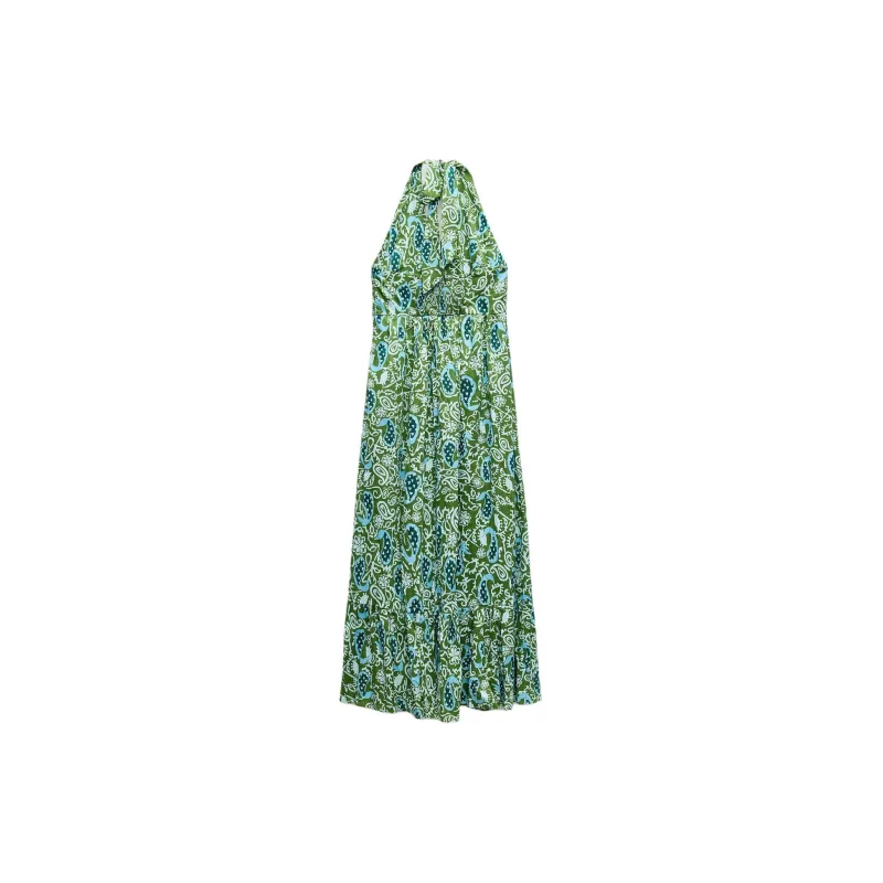 ZARA Sleeveless Dress Women's Green/Blue-1