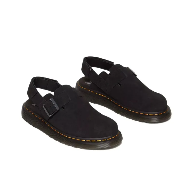 Dr. Martens Jorge Ii Suede Slingback Mules 'Black'-3